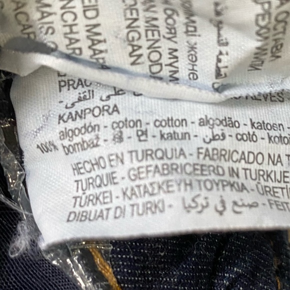 Zara Z1975 Dark Denim High Paperbag Waist Baggy Tapered Ankle Jeans-Sz 8 - Picture 10 of 16